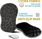 Hokafenle Ergonomic Mouse Pad Wrist Support, Wrist Rest Mousepad for Carpal Tunnel Pain Relief with Integrated Memory Foam Slope Massage Bulge (11.8x7.9 inch,Black Leopard