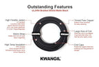 KWANGIL 10C 22AWG AMSB Shielded Cable Wire (UL2464) - Highly Flexible Str TC, PVC Ins, OS+TC BRD, PVC JKT for CNC Machine, Stepper Motor, VFD Spindle (Matte Black 100FT)