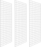NEESEEYEE Commercial Grade Gridwall Panels – Heavy Duty Grid Panel for Any Retail Display, 2’ Width x 6’ Height, 3 Gridwall Panels Per Carton (White Finish)