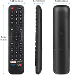 Replacement Remote Control for All Hisense 4K LED HD UHD Smart TVs (EN2A27), Fit for Hisense Android Smart TV EN2A27 EN2A127H EN2A27HT EN2AN27H EN2AS27H EN2B27 EN2C27