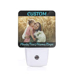 COWDIY Custom Plug in Night Lights, Personalized Your Own Photo on LED Lamps, Auto Sensor Warm Sweet Nightlights for Bathroom/Toilet/Bedroom/Nursery (1Pcs)