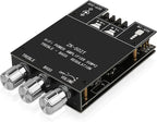 ZK-502T Power Amp Bluetooth 5.0 Audio Amplifiers Board 2.0 Channel 50W+50W AUX BT DC12-24V Mini Stereo Amplifier Module with Treble and Bass for DIY Home Speakers