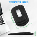 Mouse Pad Wrist Wrist Rest, Comfortable Memory Foam Wrist Rest, Non-Slip PU Base, Ergonomic Wrist Support and Arm Rests for Gaming, Office, Computer Use, Relieve Typing Pain （Black Marble）