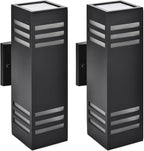 rosykite Smart Outdoor Sconce Lights 2 Pack, Up Down Wall Porch Lights RGB Color Changing WiFi APP Control, Dimmable LED Exterior Wall Lighting Fixtures Work with Alexa,No Hub Required,ETL Listed