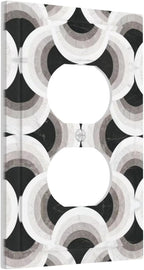 Bvtewkhz Black/White Art Marble Duplex Outlet Decorative Light Switch Covers Electrical Faceplate Switch Plates for Bathroom Kitchen Home