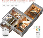 BTF-LIGHTING SP530E WiFi Alexa Bluetooth Controller 4 Zones 2.4GHz RF RB2 Remote Kit Support FCOB COB SMD PWM or SPI CCT Dual White Tunable Color Temperature LED Strip WS2811 IC etc DC5V DC12V DC24V