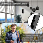 MOES WiFi Smart Curtain Switch Motorized Roller Blinds Shutter Switch,Smart Life/Tuya APP Remote Control,Compatible with Alexa Echo and Google Home,Black