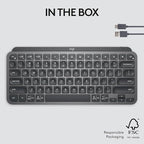 Logitech MX Keys Mini Minimalist Wireless Illuminated Keyboard, Compact, Bluetooth, Backlit, USB-C, Compatible with Apple macOS, iOS, Windows, Linux, Android, Metal Build - Graphite