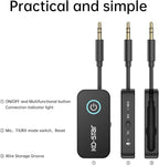 Bluetooth 5.4 Transmitter & Receiver for Headphones | HD Audio | 3.5mm AUX Wireless Adapter for Airplane Travel, TV, Car, Gym & Home Stereo