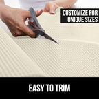 GORILLA GRIP powerGRIP Drawer Shelf and Cabinet Liner, Thick Strong Hold, Non-Adhesive Liners Protect Kitchen Cabinets and Cupboard, Bathroom Drawers, Easy Install, Breathable Mat, 20" x30', Cream