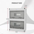 MOLLOM 24 Way Circuit Breaker MCB Distribution Protection Box with DIN Rail, IP65 Waterproof,for Indoor and Outdoor