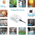 MHCOZY WiFi Temperature Controller Sensor Module, Tuya app Wireless Remote 16A Smart Switch with Energy Consumption Monitoring,Compatible with Alexa Google