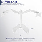 VIVO Dual LED LCD Monitor Mount, Free-Standing Desk Stand for 2 Screens up to 27 Inch, Fully Adjustable Arms with Max VESA 100x100mm, Extra Large Base, White, STAND-V002FW