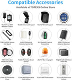 TOPENS DKC1100S Solar Sliding Gate Opener Chain Drive Automatic Gate Motor for Heavy Driveway Slide Gates Up to 2600 Pounds, Electric Gate Operator Battery Powered with Solar Panel Remote Control Kit