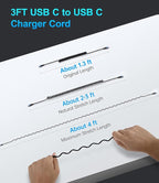 USB C Cable 100W 3FT Coiled USB C to USB C Charger Cable for Car, 2Pack Short Type C Cable Fast Charging Cable for iPhone 17/16/15/Plus/Pro Max/Samsung Galaxy S23, Compatible All Type C Devices,Blue