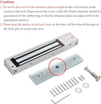 Electric Magnetic Lock with Z and L Bracket 280KG 600LBS Holding Force Electromagnet Lock 12V Fail Safe NC Mode Single Door for Access Control System
