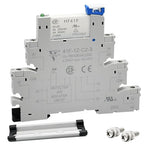 Electromagnetic Relay 60V DC/AC SPDT Converting 110V Through Socket 6A with LED Indicator, Socket Base, DIN Rail, Ultra Thin 6.2mm, UL/CE/VDE Certification