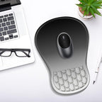 YIWEI Ergonomic Mouse Pad with Wrist Rest - Comfortable Office Mousepad with Memory Foam Wrist Support for Carpal Tunnel Relief, Mouse Pads with Non-Slip Base for Gaming and Home (Gradient Black)