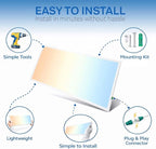 2X4 LED Flat Panel Light with Emergency Battery Backup, 50W 3000K/4000K/5000K, 0-10V Dimmable, 6500 Lumens, LED Drop Ceiling Lights, 100-277V, DLC UL Listed, Ultra Thin Back-Lit (30 Pack)