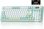 SOLAKAKA A99 Pro Wireless Mechanical Keyboard with BT5.0/2.4GHz/USB-C, LCD Screen & Metal Knob, Gasket-Mounted Gaming Keyboard, Full Hot-Swappable, RGB Creamy Keyboard for Win/Mac