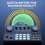 MAONO Podcast Equipment Bundle Audio mixer All-in-One Podcast Production Studio with 3.5mm Microphone for Live Streaming, Podcast Recording, PC, Smartphone, DJ MaonoCaster Lite (AU-AM200-S6 Black)