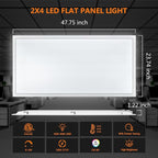 Mcacggo 30 Pack 2x4 LED Flat Panel Light 5000K-4000K-3000K & 0-10V Dimmable, 30W-40W-50W Switchable, Back-Lit Drop Ceiling Lights for Office, ETL Listed, 100-277V