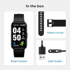 pixtlcoe Fitness Smart Trackers with 24/7 Health Monitoring,Heart Rate Sleep Blood Oxygen Monitor/Calorie Steps Counter Pedometer Activity Tracker/Smart Notifications for Men Women