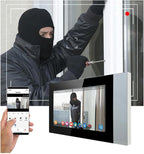 MENGQI-CONTROL LCD Video Door Intercom Access Control System Electric Strike Push Rod Lock for Panic Bar& Power Unit Full Kits Cards Phone App Remote Open