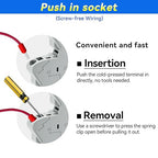 UL Listed 2Pcs Electromagnetic Relay for PLC;24V Relay Din Rail; 24VDC and 24VAC Both; SPDT with Push in Socket 6A 250VAC No Screw