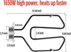 Upgrade Universal 1650W 15A Electric Smoker Heating Element Kits with Adjustable Thermostat Controller Compatible with Masterbuilt, Smoke Hollow,Char Broil,Dyna-Glo,Cuisinart and Most Electric Smokers