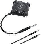 LP Headphone Splitter, Nylon-Braided 3.5mm Audio Stereo Splitter, Male to 3 Female Ports for MacBook, Mac, iPad, iPhone(≤6), iPod, Tablet, Laptop, PC, Earphone, Kindle, MP3 Player, Speaker & More