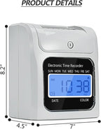 TooCust Time Clock Bundle with 400 Time Cards, 4 Ink Ribbons, 2 Ten-Slot Time Card Racks, & 2 Security Keys, Auto-Align Time Clocks for Employees Small Business
