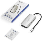 USB C Docking Station Dual DP Monitor, Displayport Docking Station with Dual DP, HDMI, VGA, USB2.0 Ports for Lenovo HP Dell, Windows System Computer