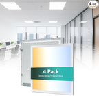 VocgoUU 2x2 LED Flat Panel Light, 4 Pack, Selectable 30W/40W/50W, 3000K/4000K/5000K/6000K, 0-10V Dimmable, ETL Certified, 5500LM, Drop Ceiling Office Lighting