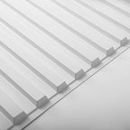Art3d 6-Pack Slat Design 3D Wall Panels for Interior Wall Decor, 2x4 FT PVC Decorative Drop Ceiling Tiles - White