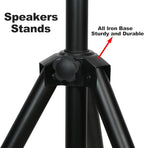 Howonder Heavy Duty Speaker Stand, PA Speaker Stand,Speaker Tripod Stand, Adjustable Height from 44 to 72 Inches，Hold up to 150lbs, HD-300 (2 Packs Black)