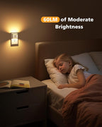 VOLISUN Night Lights Plug into Wall, 6 Pack Up and Down LED Night Light with Dusk to Dawn Light Sensor, 3000K Warm White Nightlight for Hallway, Bedroom, Bathroom, Kitchen White