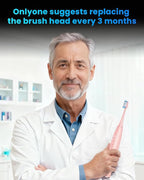 Onlyone Sonic Electric Toothbrush for Adults, Rechargeable Ultrasonic Electric Toothbrush with 8 Brush Heads, Travel Case, Charging Base & Wireless Charging - 5 Modes with Smart Timer