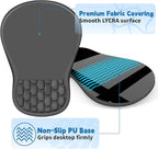 YIWEI Ergonomic Mouse Pad with Wrist Rest - Comfortable Office Mousepad with Memory Foam Wrist Support for Carpal Tunnel Relief, Mouse Pads with Non-Slip Base for Gaming and Home (Dark Gray)