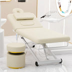 Electric Massage Table, Electric Lift Motor Height adjustable and Manual Backrest Adjustable Angle for Treatment/Medical Spa/Facial Bed/Beauty Bed/Massage Bed and More - 32 Wide x 75 Long - White