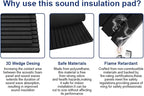 2 Pack Acoustic Foam Panels, 2" X 24" X 48" Wedge Soundproof Studio Foam for Walls,Sound Absorbing Panels, Sound Insulation for Studio, High Density Fireproof Studio Wedges (Black, 2 Pack)