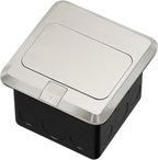 Vagueior Pop-Up Floor Box Kit, 20A Tamper-Weather Resistant Receptacle GFCI Outlet, Corrosive Resistant Hardware, ETL certified Stainless Steel Color
