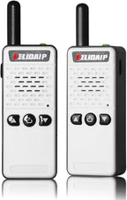 ELIDAIP T-M2 Super Mini Walkie Talkies for Adults,Rechargeable Walkie Talkies,Portable Two Way Radios for Restaurant,Camping,Running,Hotels,Hiking,Supermarket,Shopping Malls,White 2 Pack