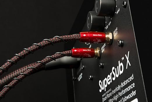 AudioQuest 16m Irish Red RCA Low-Frequency Subwoofer Audio Interconnect - CL3/FT4 PVC