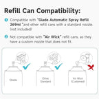 AIKE Automatic Air Fresheners Spray Dispenser – Programmable(Compatible with "Glade Automatic Air Freshener Refills 269 ml") – Ideal for Office, Airports, Gyms, Home Brushed Finish AK1801