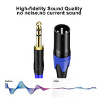 Seefeful XLR Splitter Cable, 1 Female to 2 Male Patch Y Cable, Balanced Microphone Splitter Cord Audio Adaptor (11.8 Inches)