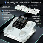 arboleaf Scale for Body Weight, Smart Scale with BMI, Body Fat, Muscle Mass, 26 Metrics Full Body Composition Analyzer, 8-Electrode High Precision Digital Bathroom Scale, Bluetooth Sync, White