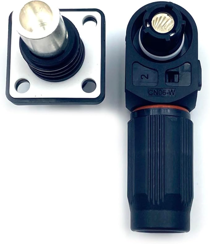 1 Set Battery Energy Storage Connector, 450A High Current Connectors Quick Plug Terminal Black Right Angle Plug and Socket IP67 Waterproof Power Adapter Crimping 185mm² Wiring (1500V)