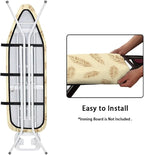 ZCFYGDX Ironing Board Covers,Elastic Edge 3 Bottom Nylon Buckle Straps, Stain Resistant & Resistant Scorch, Easy to Installation Fasteners Minimalist Palm Leaf Print Decor Size-S 14 x 45