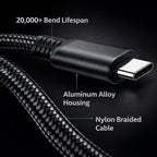 Mizi USB-C Headphone and Charging Adapter 3-in-1 – Type-C to 3.5mm Audio Jack + USB-C PD Charging + Type-C Audio Splitter, Compatible with iPhone, iPad, Samsung Galaxy, Pixel, and More – Black